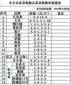 东方今日瓜菜价格